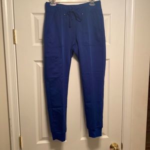Brand New ScrubStar Electric Blue, Drawstring Joggers…size S (petite)